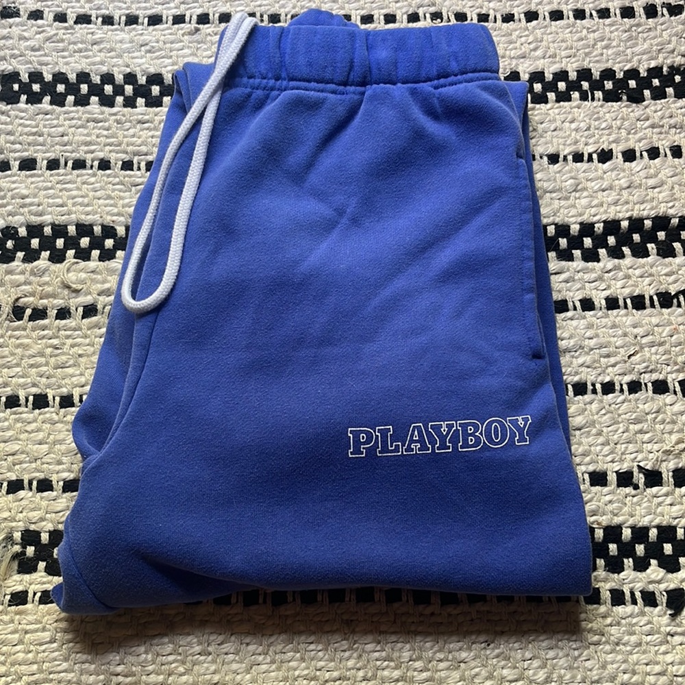 Blue Playboy Sweatpants
